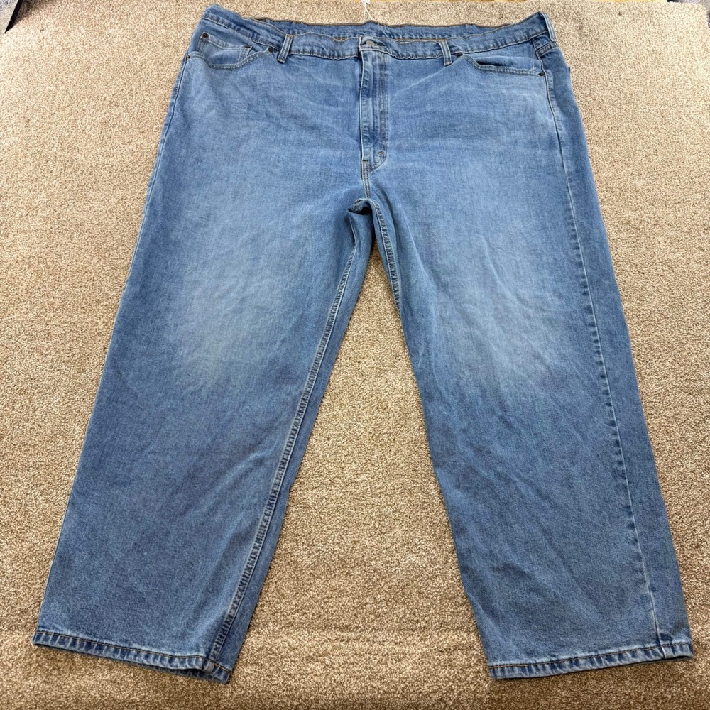 Levis 550 Relaxed Fit Blue Jeans Mens 52x29 Medium Wash Denim 52 29 Work Classic